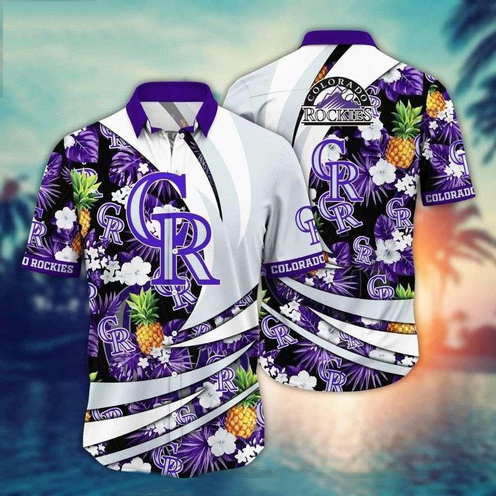 Colorado Rockies Pineapple Tropics Hawaiian Shirt
