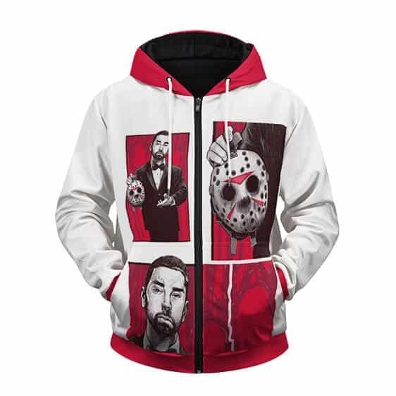 Eminem Merch Eminem’S Album Music To Be Murdered By Badass Zip Hoodie