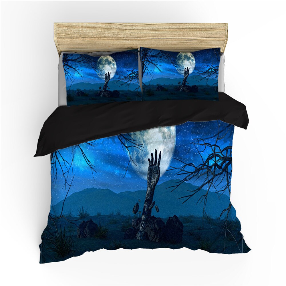 3D Dark Moonlight Home Textile Pillow Case Bed Linen Duvet Covers Kids Bedding Sets Bed Set Home Decor Bedding