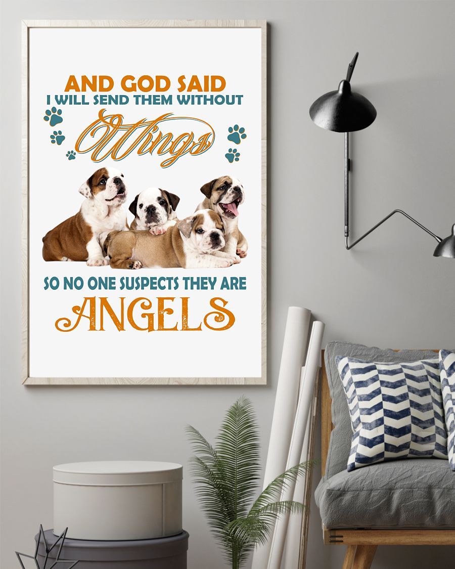 Bulldog Without Wings Bulldog Lover Dog Mom Canvas And Poster | Wall Decor Visual Art | Mother’S Day Gift
