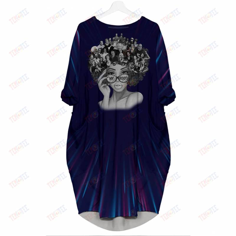 Temotee African Dress 32 – My Roots 3D Dress for Black Girls Afro Girl Shirt African American Woman Gift Idea TMT1710