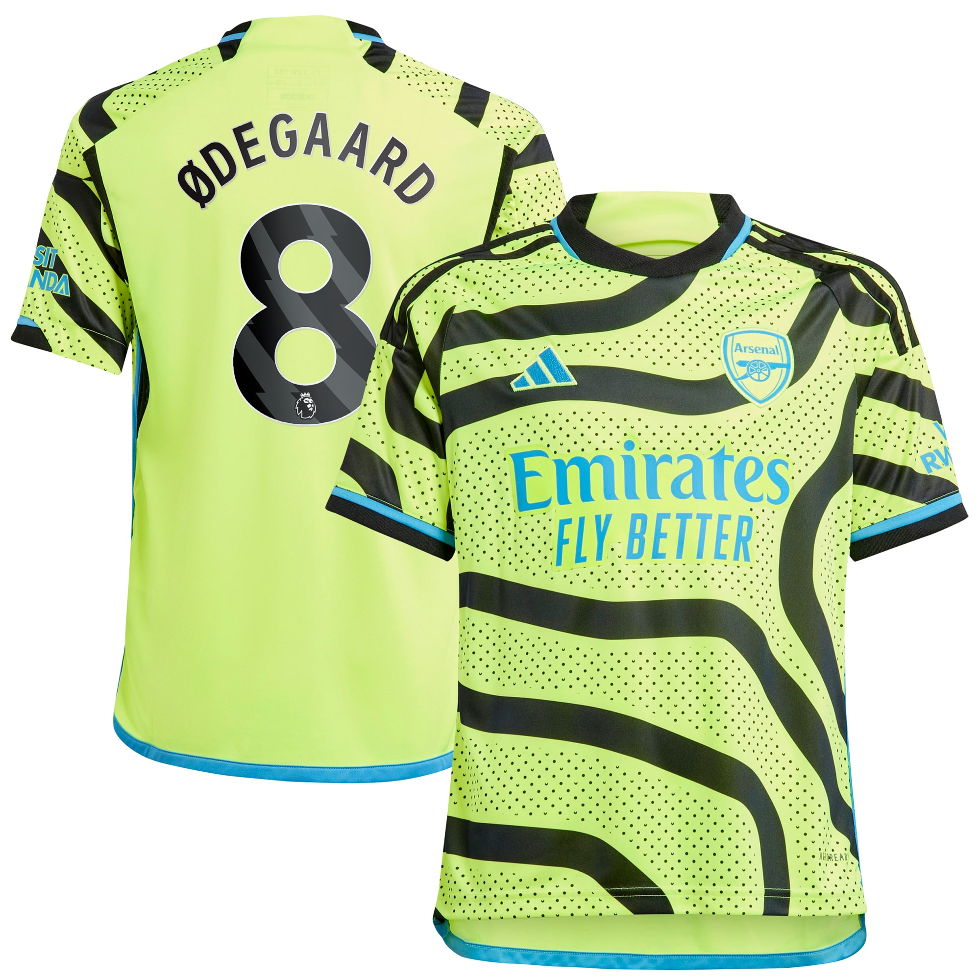 Martin Odegaard Arsenal Youth 2023/24 Away Replica Player Jersey – Yellow