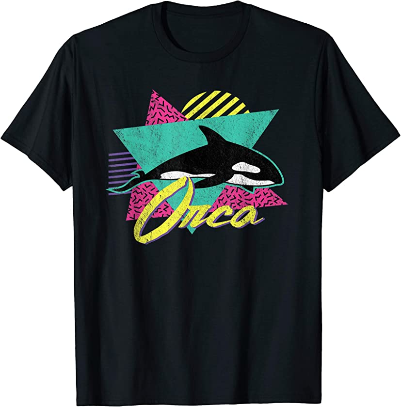 Vintage Retro 80s Or 90s Orca Killer Whale T-Shirt