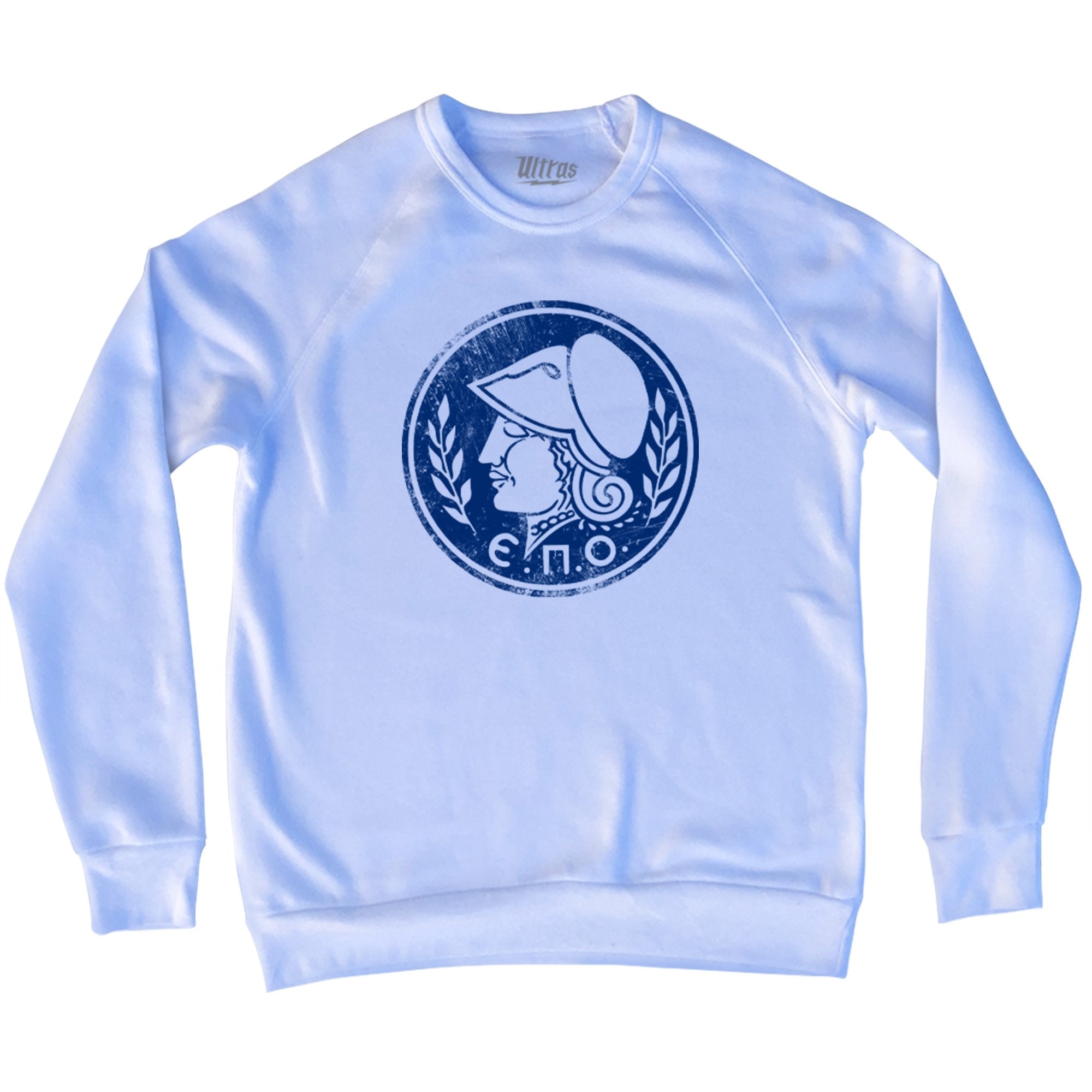 Vintage Greece Soccer League Logo Adult Tri-Blend Sweatshirt