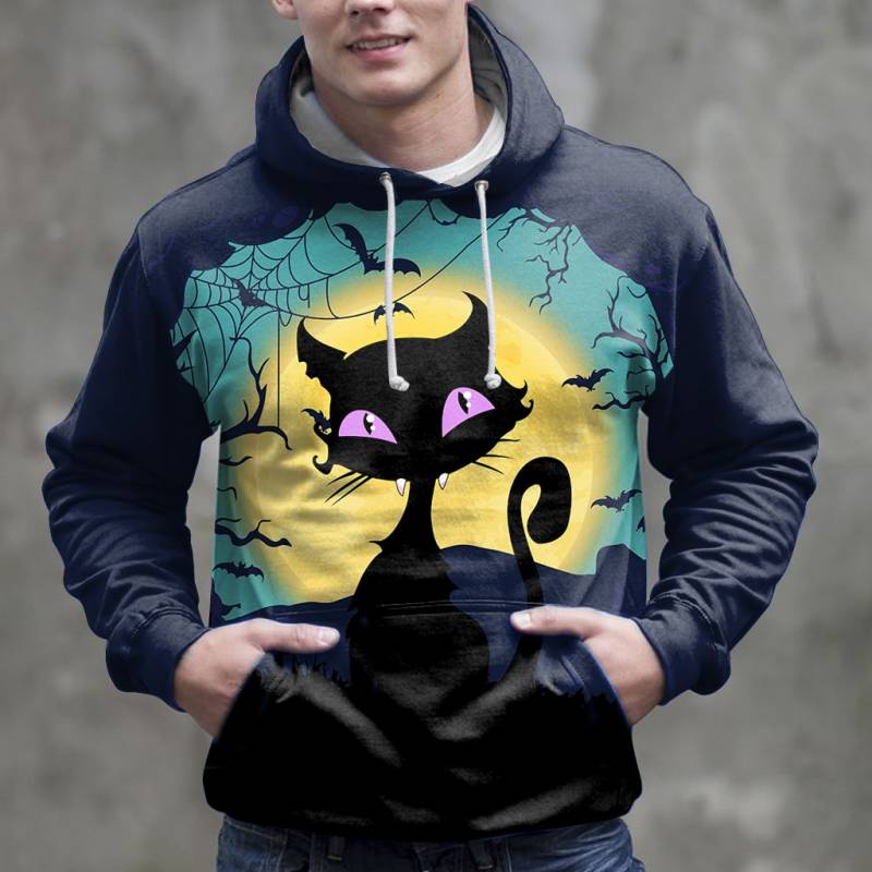 Amazing Black Cat H14907 - All Over Print Unisex Hoodie