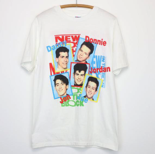 Vtg New Kids On The Block Rock Band 90’S White T-Shirt