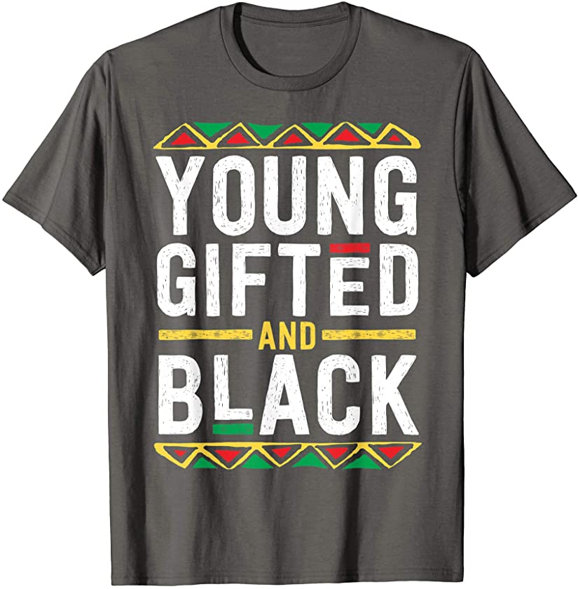 Young Gifted And Black T Shirt For Men Boys African Tribal T-Shirt