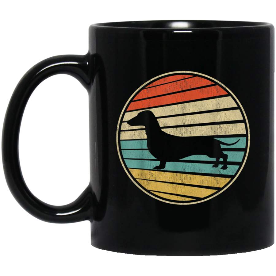 Dachshund Vintage Retro 80s Style Dog Lovers Gift Mug Mug