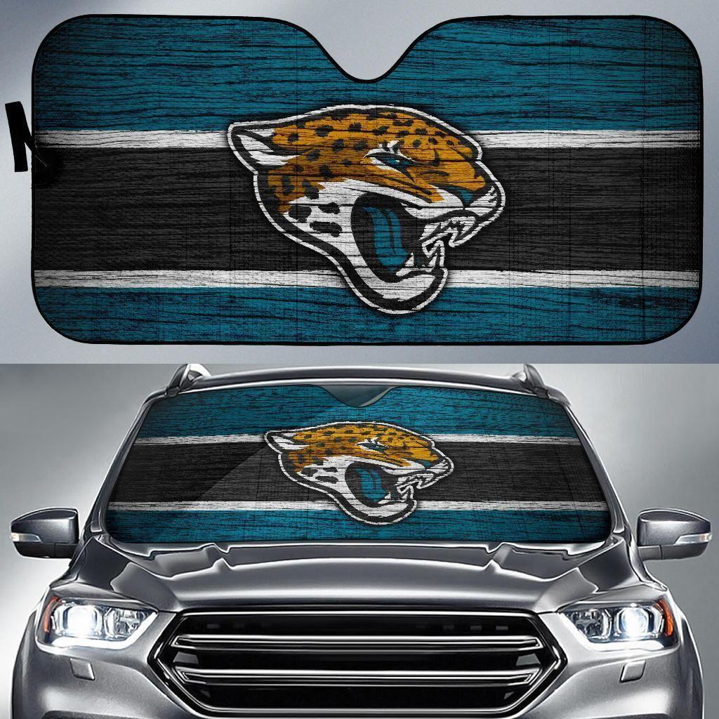 [Car Sunshade] Jacksonville Jaguars Wooden Background NH07-981