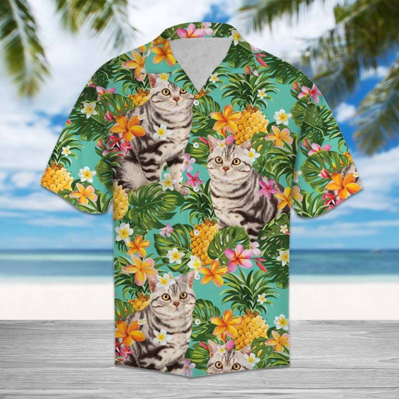 Tropical Pineapple American Shorthair Hawaiian Shirt Ha108389