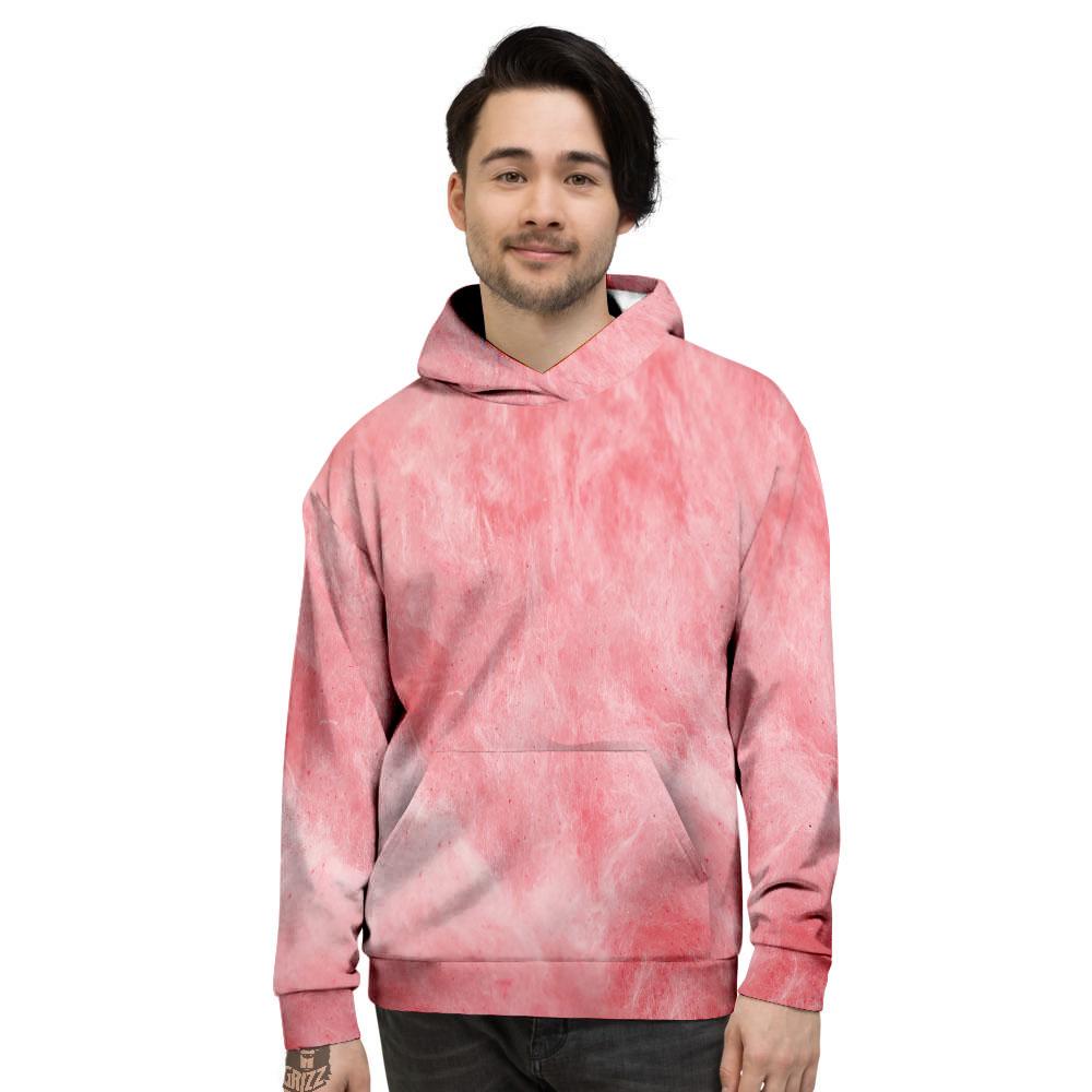 Cotton Candy Pink Print Men’S Hoodie