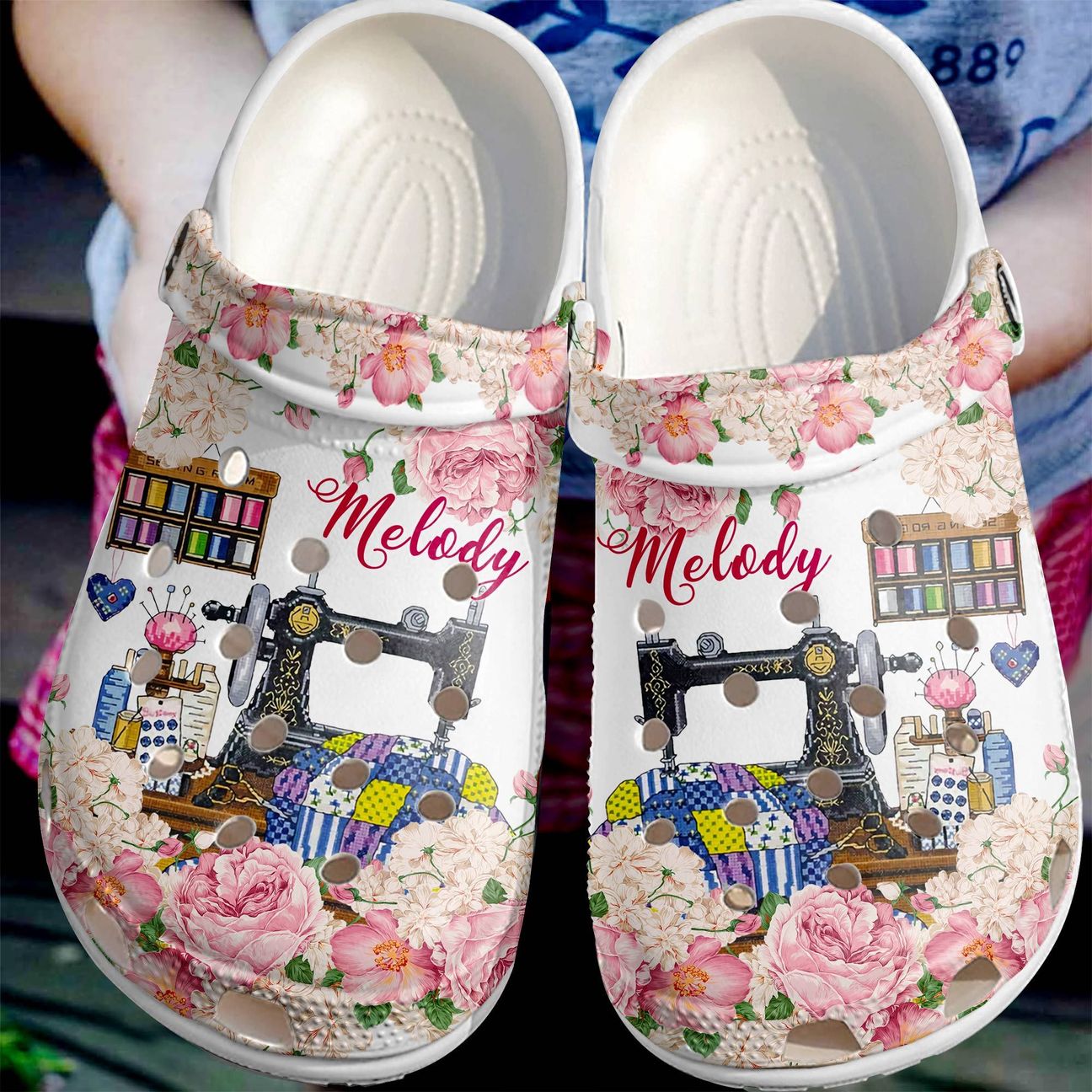 Sewing Personalized Personalize Clog, Custom Name, Text, Fashion Style For Women, Men, Kid, Print 3D Sewing Room