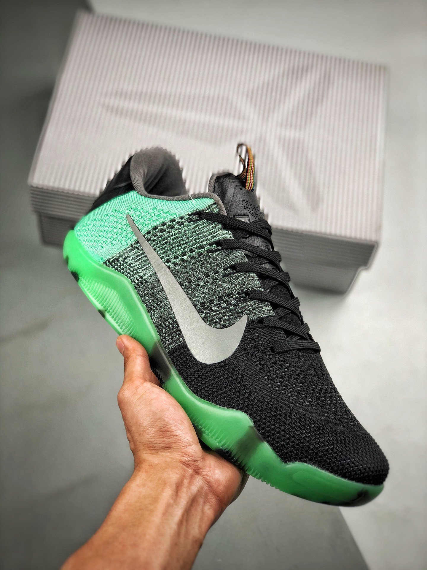 Nike Kobe 11 Elite Low All-Star Green GlowBlack-Persian Violet 5338341