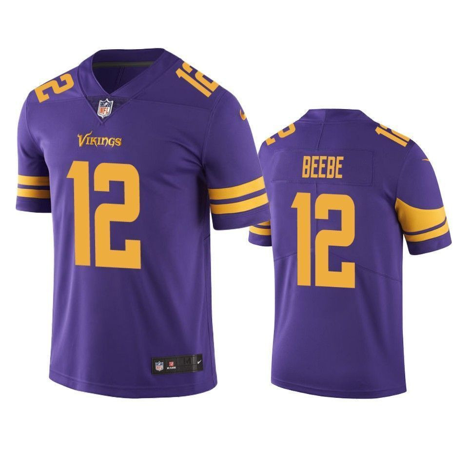 Minnesota Vikings Chad Beebe Purple Color Rush Limited 3D Jersey