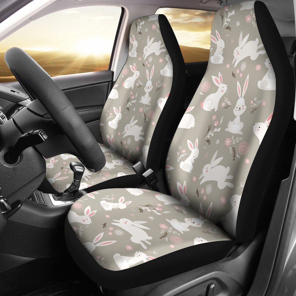 Rabbit Pattern Print Design RB03 Universal Fit Car Seat Covers