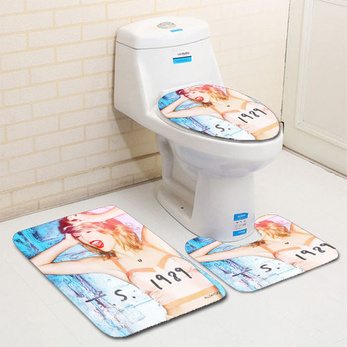 Taylor Swift Poster 1989 Cover Album Toilet Cover Set Up