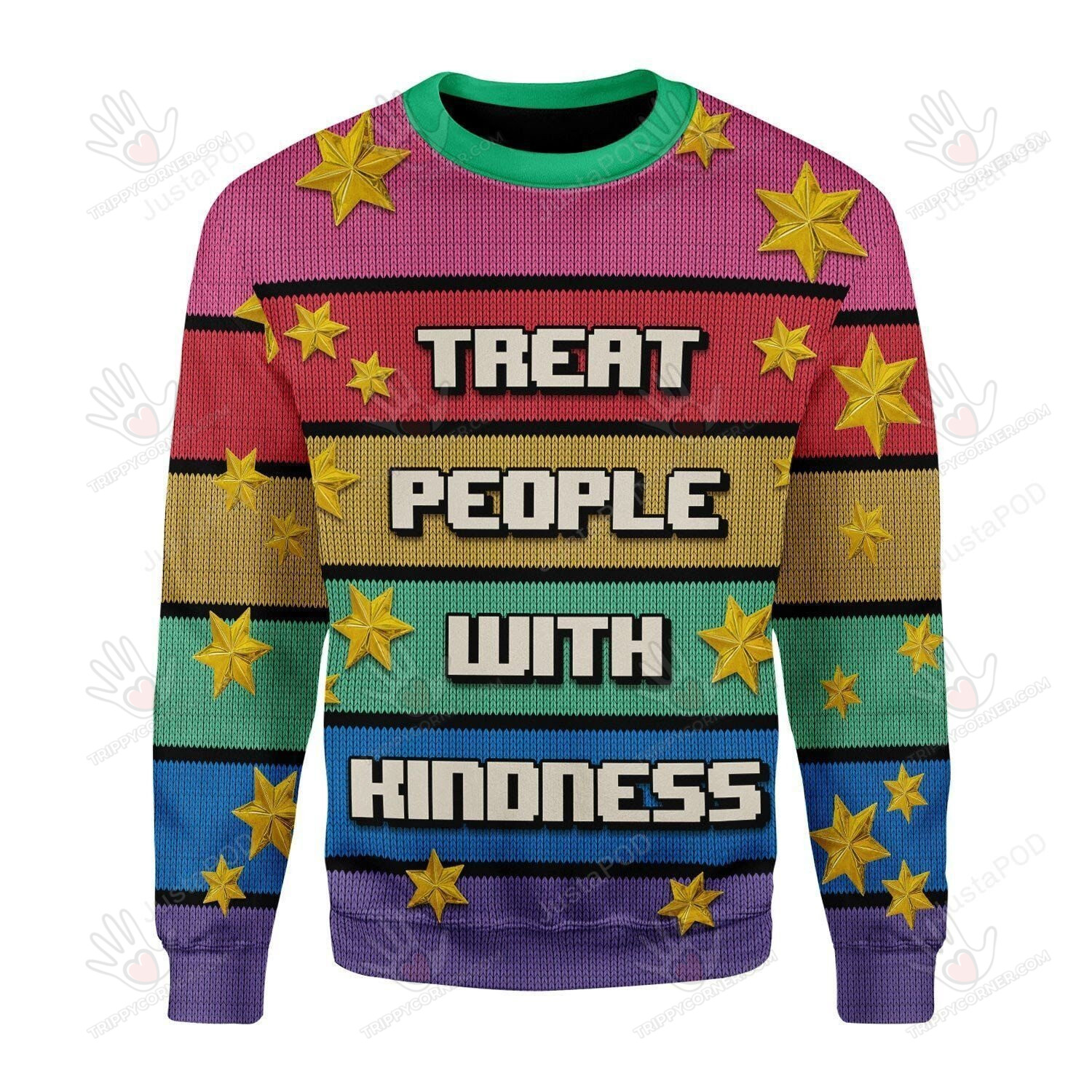 Treat People With Kindness Ugly Christmas Sweater, All Over Print… Ugly Sweater Christmas Gift