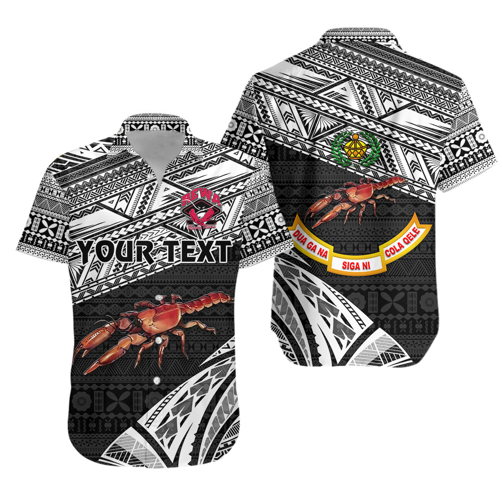 (Custom Personalised) Fiji Rewa Rugby Union Hawaiian Shirt Special Version – Black Lt8