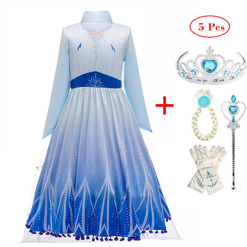 2020 Halloween Princess Girl Wedding Dress Kids Cosplay Dresses Up Children Clothing Costume For 3-12 Years Girls Clothes Set alx