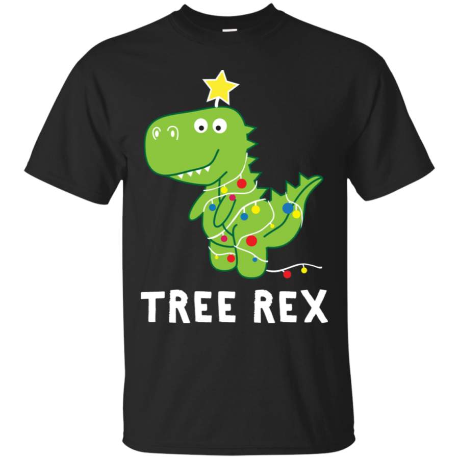 AGR Funny Christmas Dinosaur Tree Rex Mens Cotton T-Shirt