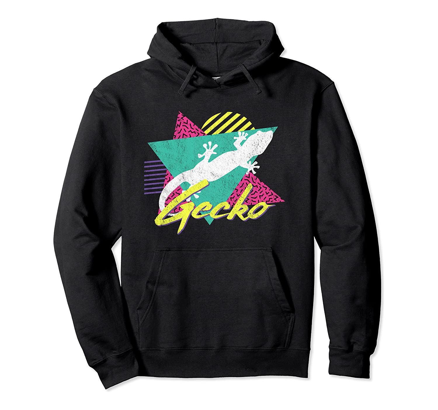 Vintage Retro 80s Or 90s Gecko Lizard Pullover Hoodie T-Shirt, Sweatshirt, Tank Top