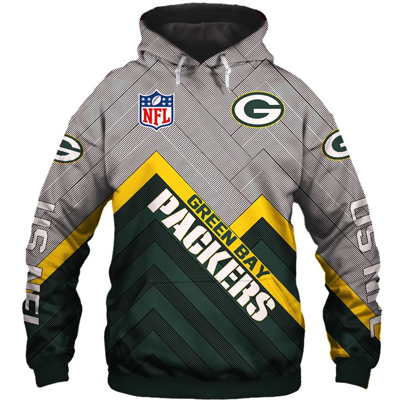 Green Bay Packers Hoodies 3D Cheap Long Sweatshirt Pullover Size S-5Xl