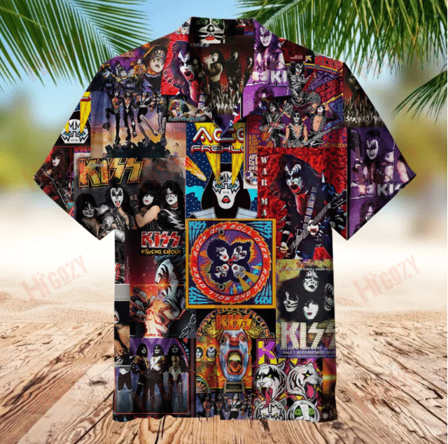 Kiss Rock Band For Man And Woman Print Short Sleeve Hawaii Shirt Ha20123