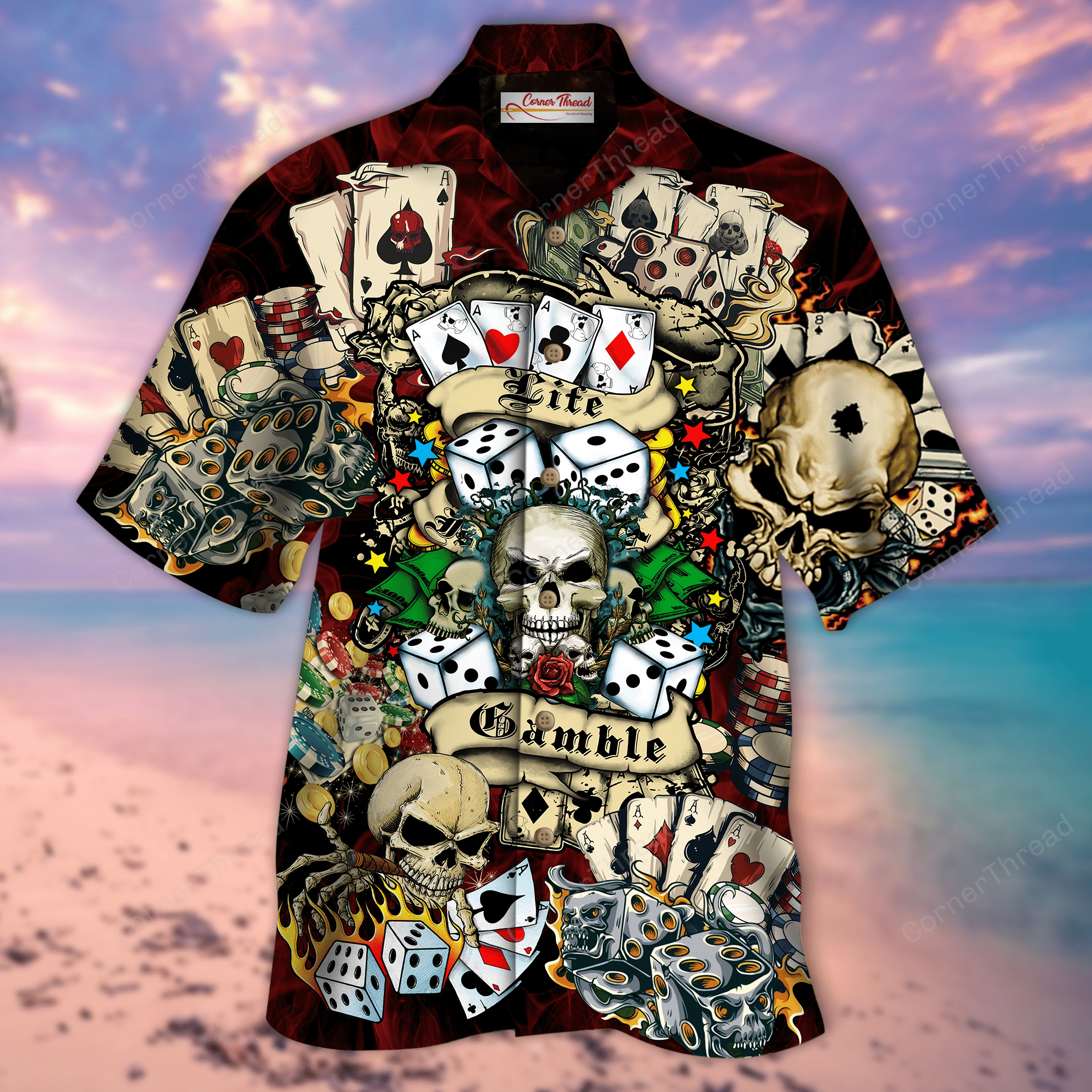 Poker Take The Risk Or Lose Chance Hawaiian Shirt Ha40476