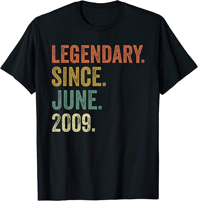 Vintage June 2009 Tshirt, 10th Birthday Boys Girls T-Shirt