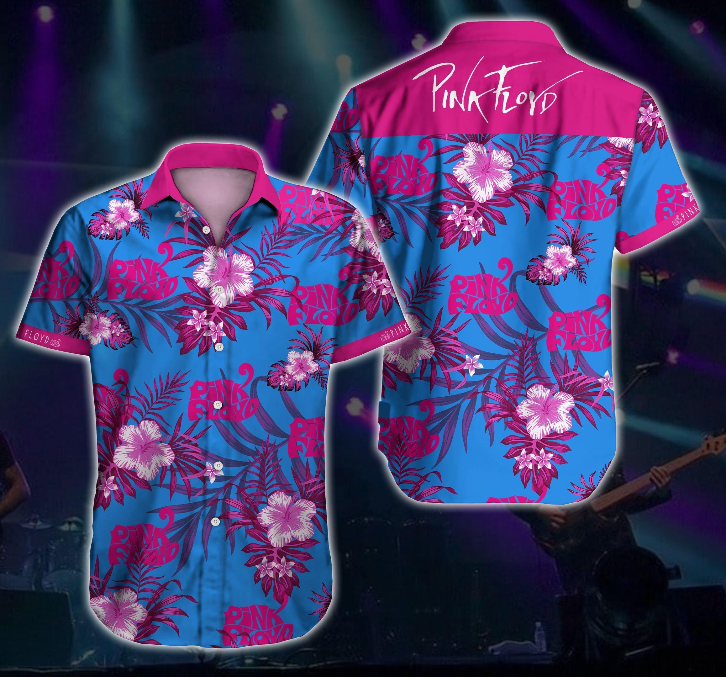 Pink Floyd Hawaiian Shirt Summer Button Up For Men Beach Wear Short Sleeve Hawaiian Ha13939