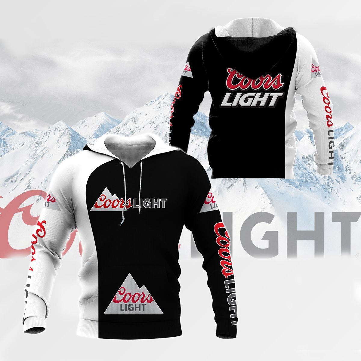 3D All Over Printed Coors Light TNC-HT Shirts Ver1 (Black&White)