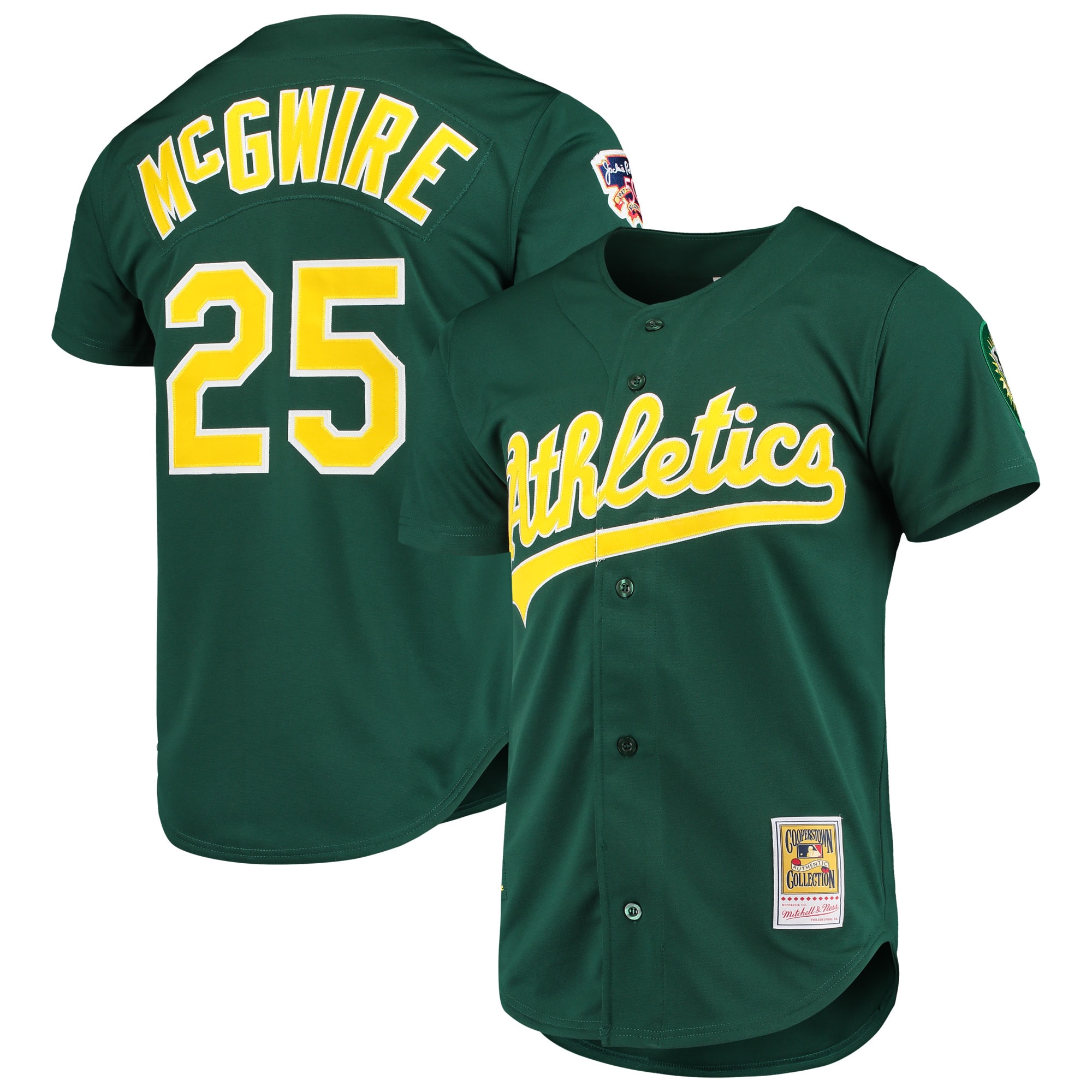 Mark McGwire Oakland Athletics Mitchell & Ness 1997 Cooperstown Collection Authentic Jersey – Green