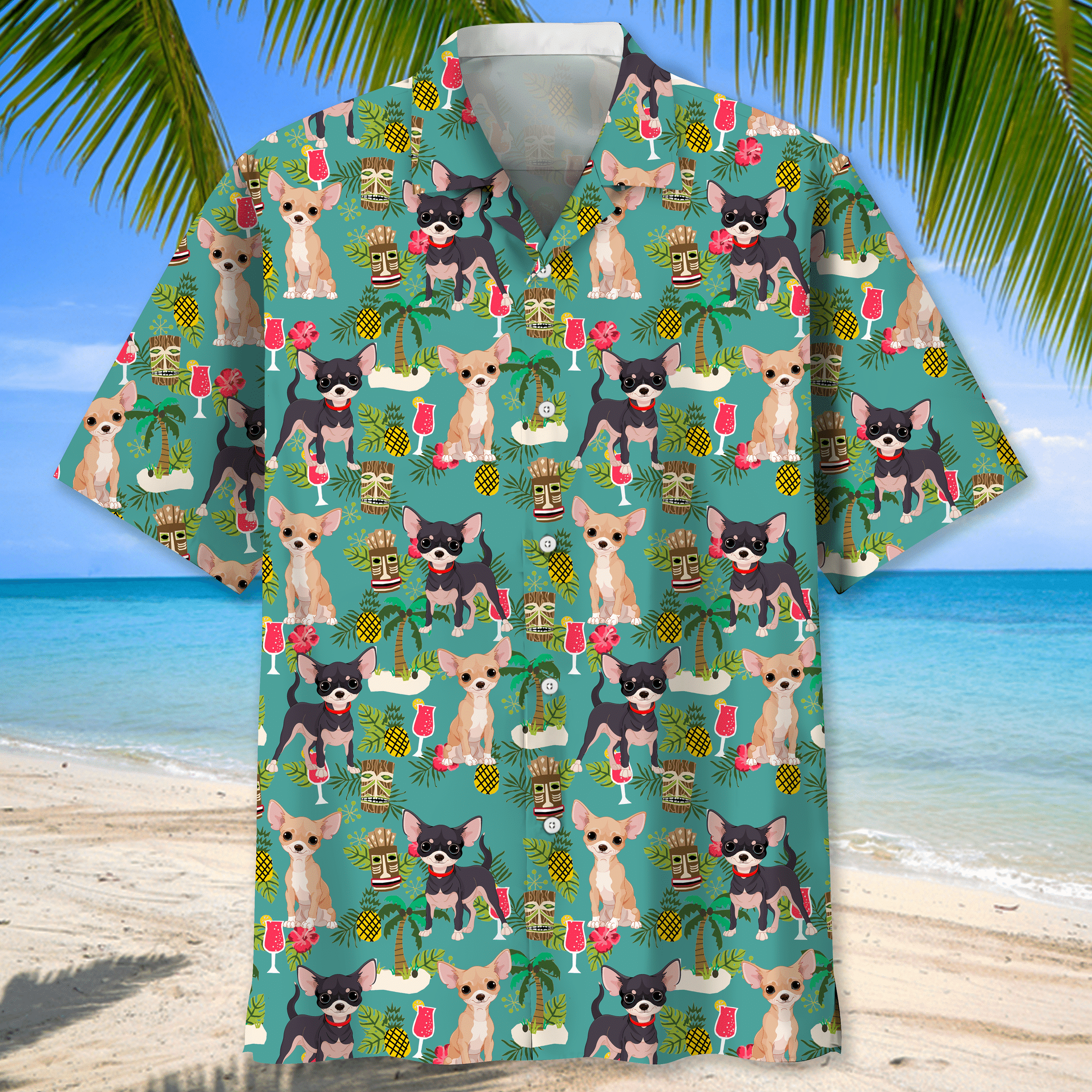 Chihuahua Hawaii Beach Aloha Hawaii Shirt For Dog Lover Ha59019