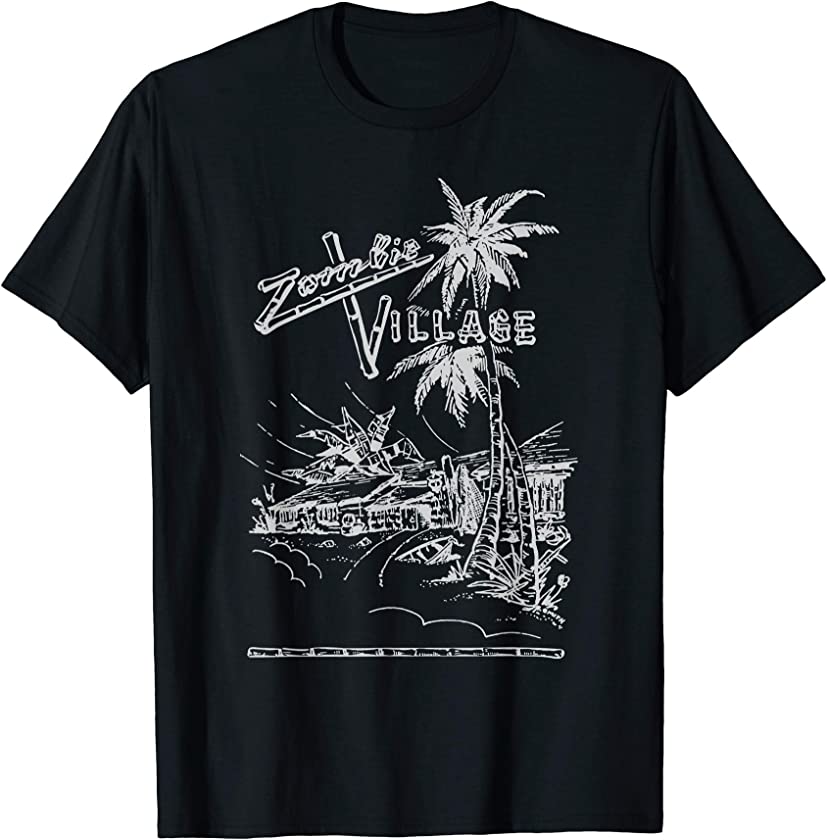 Zombie Village Vintage Tiki Bar T-Shirt