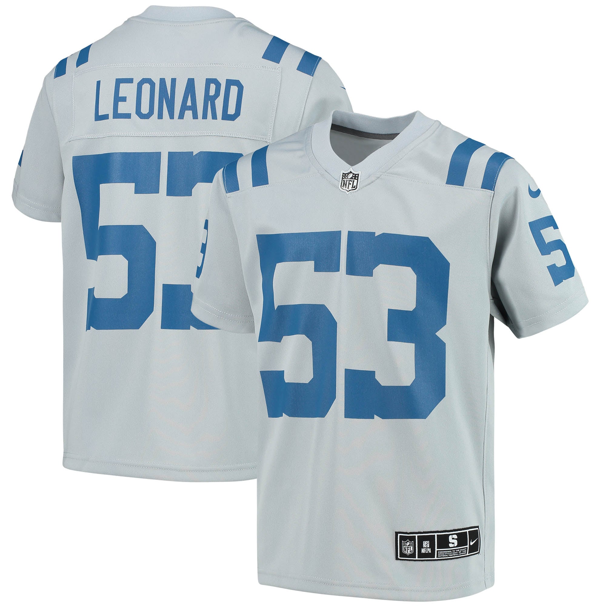 Shaquille Leonard Indianapolis Colts Youth Inverted Team Game Jersey – Gray