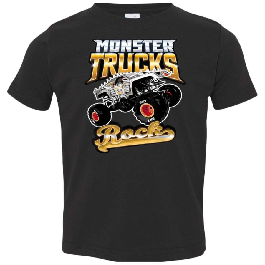 Monster Trucks Rock T Shirt 3321 Rabbit Skins Toddler Jersey T-Shirt