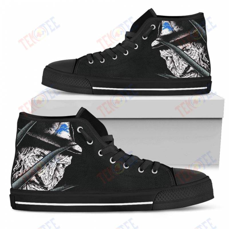 Mens Womens Detroit Lions Nightmare Freddy Colorful High Top Shoes 3D Printable TMT720