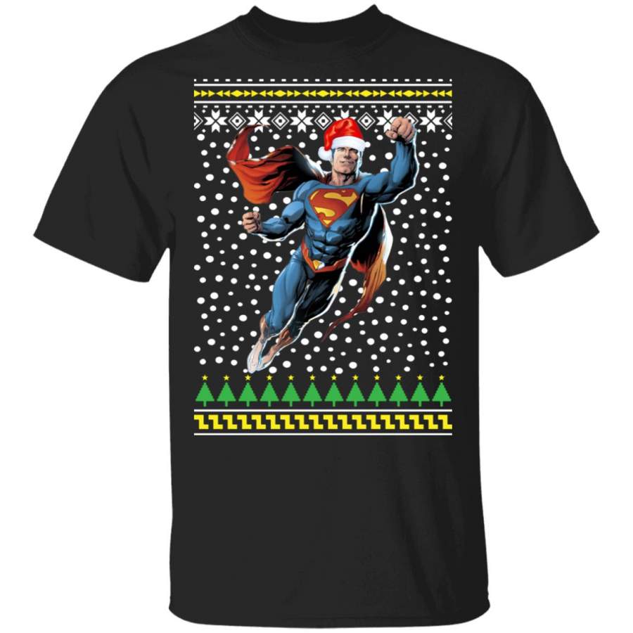 Superman Santa Hat Ugly Christmas Sweater