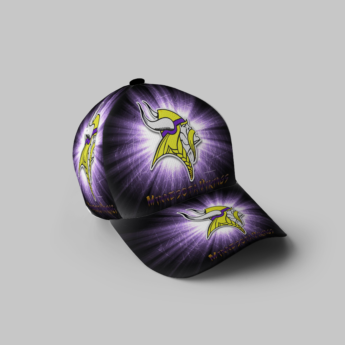 Minnesota Vikings Emblem Scratch Texture 3D Printing Baseball Cap Classic Hat