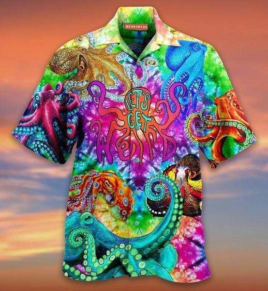 Shop From 1000 Unique Lets Get Weird Octopus Hippie Unisex Hawaii Aloha Shirts Ha62479