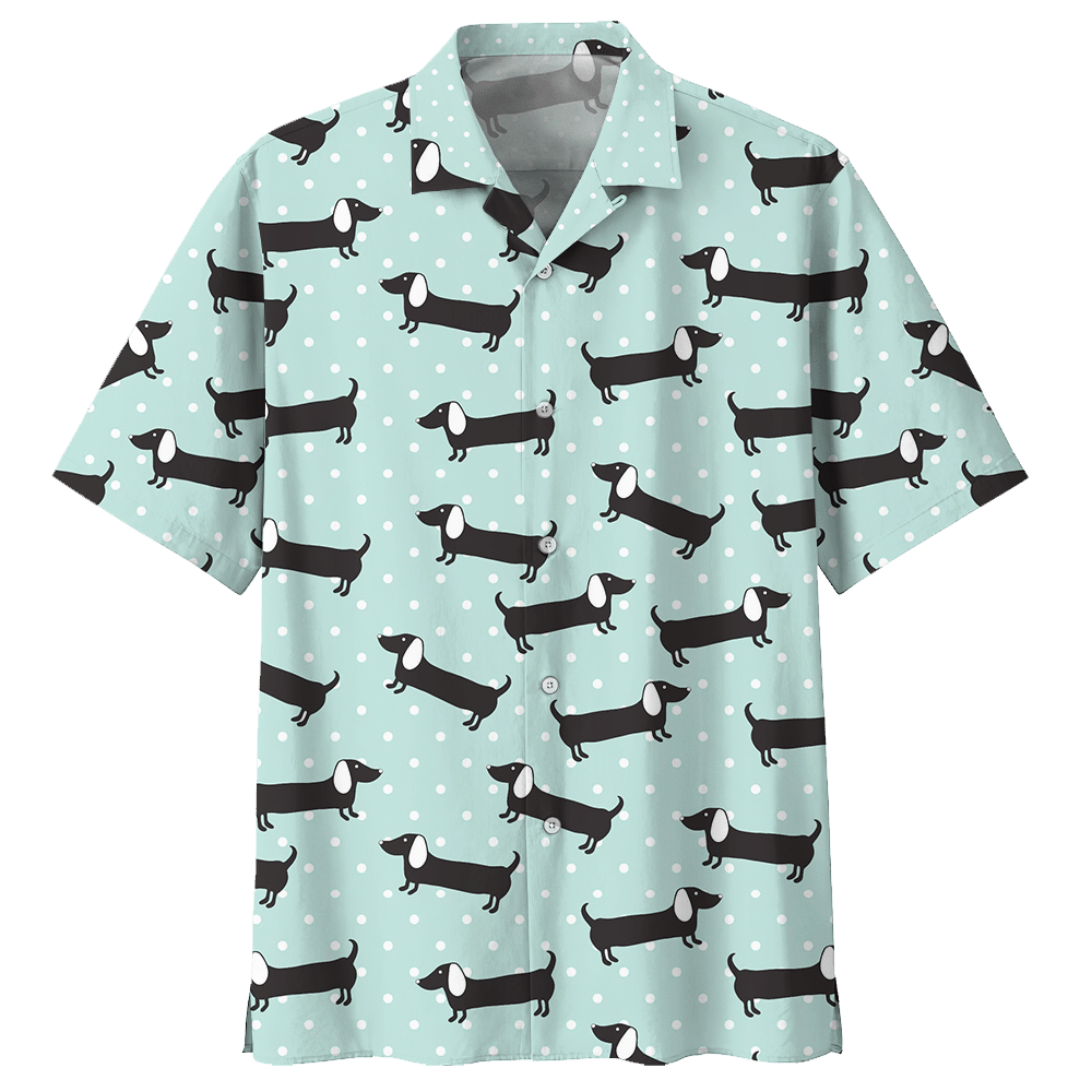 Dachshund Blue Nice Design Unisex Hawaii Shirt For Men And Women Ha73414