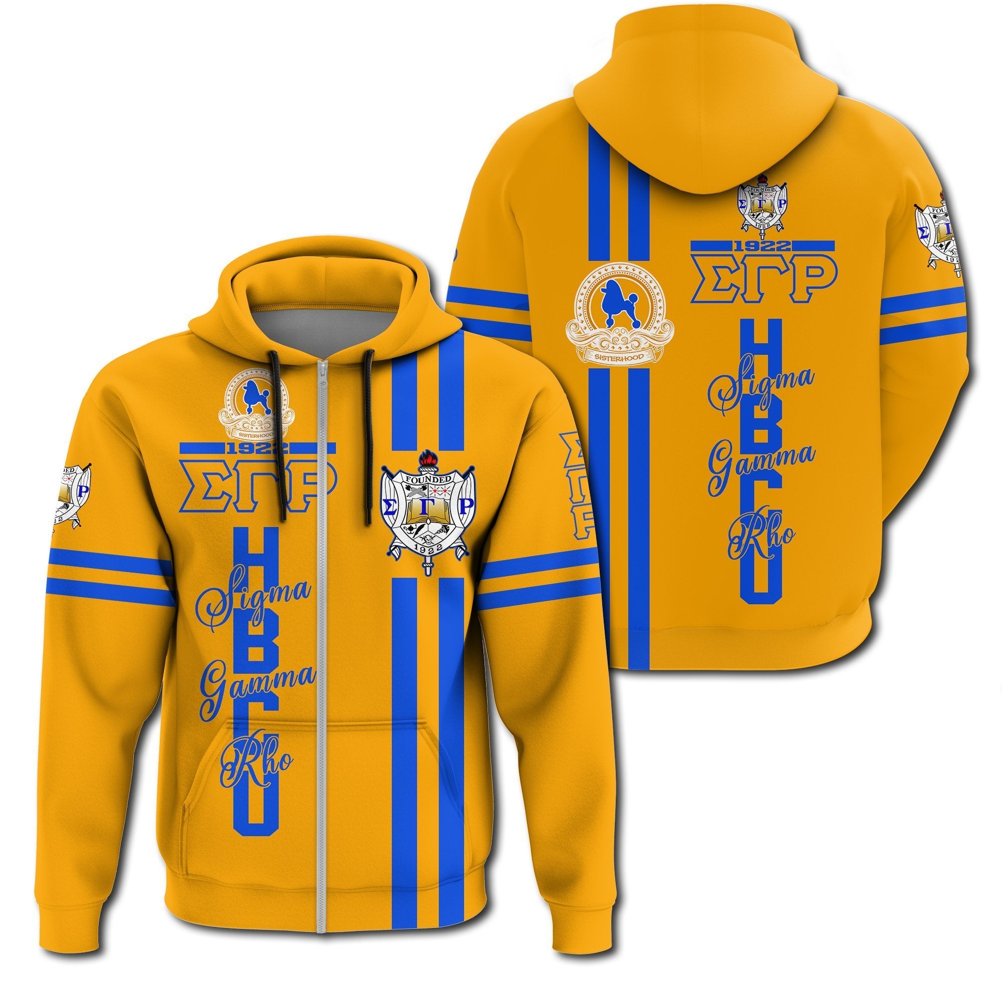 Greek Life Hoodie – Hbcu Sigma Gamma Rho Poodle Zip Hoodie