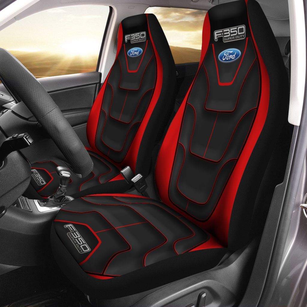 Ford F-350 Lph-Ht Car Seat Cover (Set Of 2) Ver1 (Red)