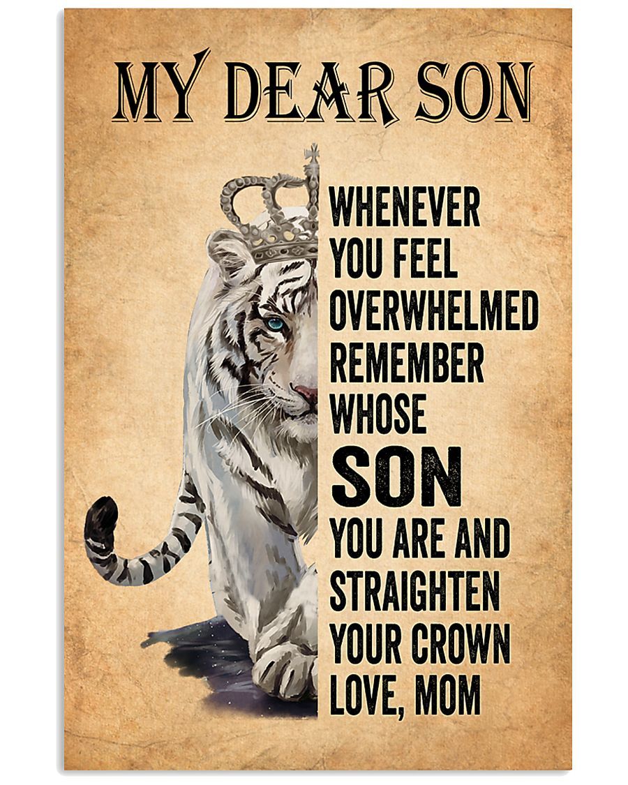 Tiger My Dear Son Poster And Canvas, Wall Decor, Wall Art, Canvas Instructure, Wall Art, Poster Store, Wall Decals, Canvas Wall Art