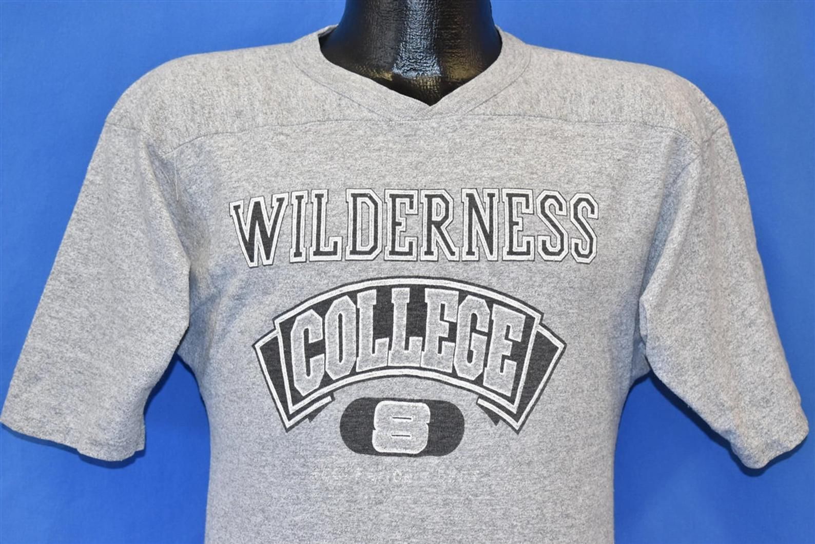 80S Wilderness College Heathered Gray T-Shirt Extra