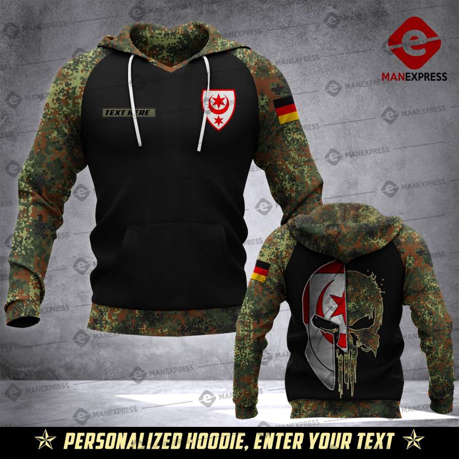 Soldier Halle- Germany camo army personalized 3d Printed HOODIE LEN