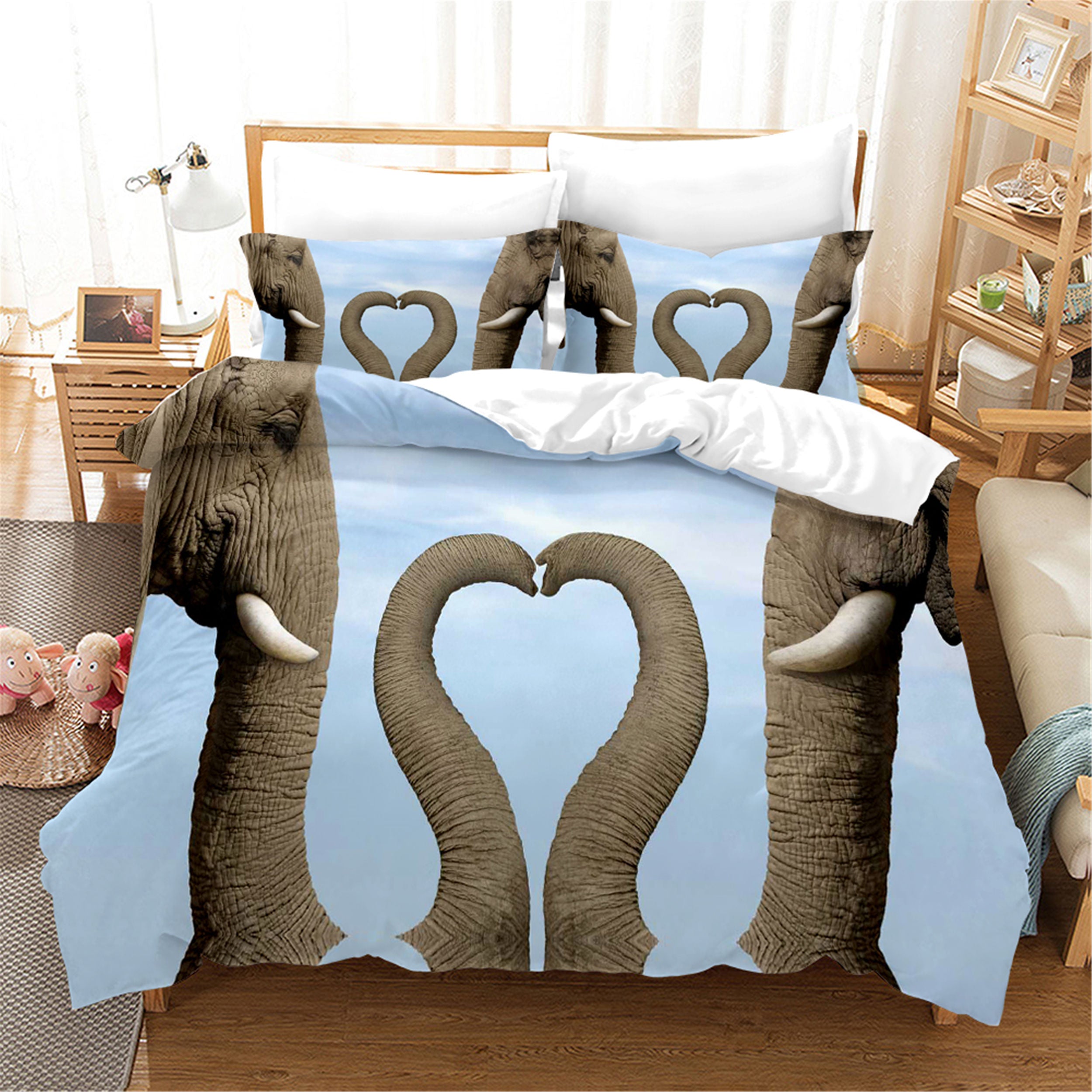 3D Elephant Nose Quilt Cover Set Bedding Set Pillowcases 135