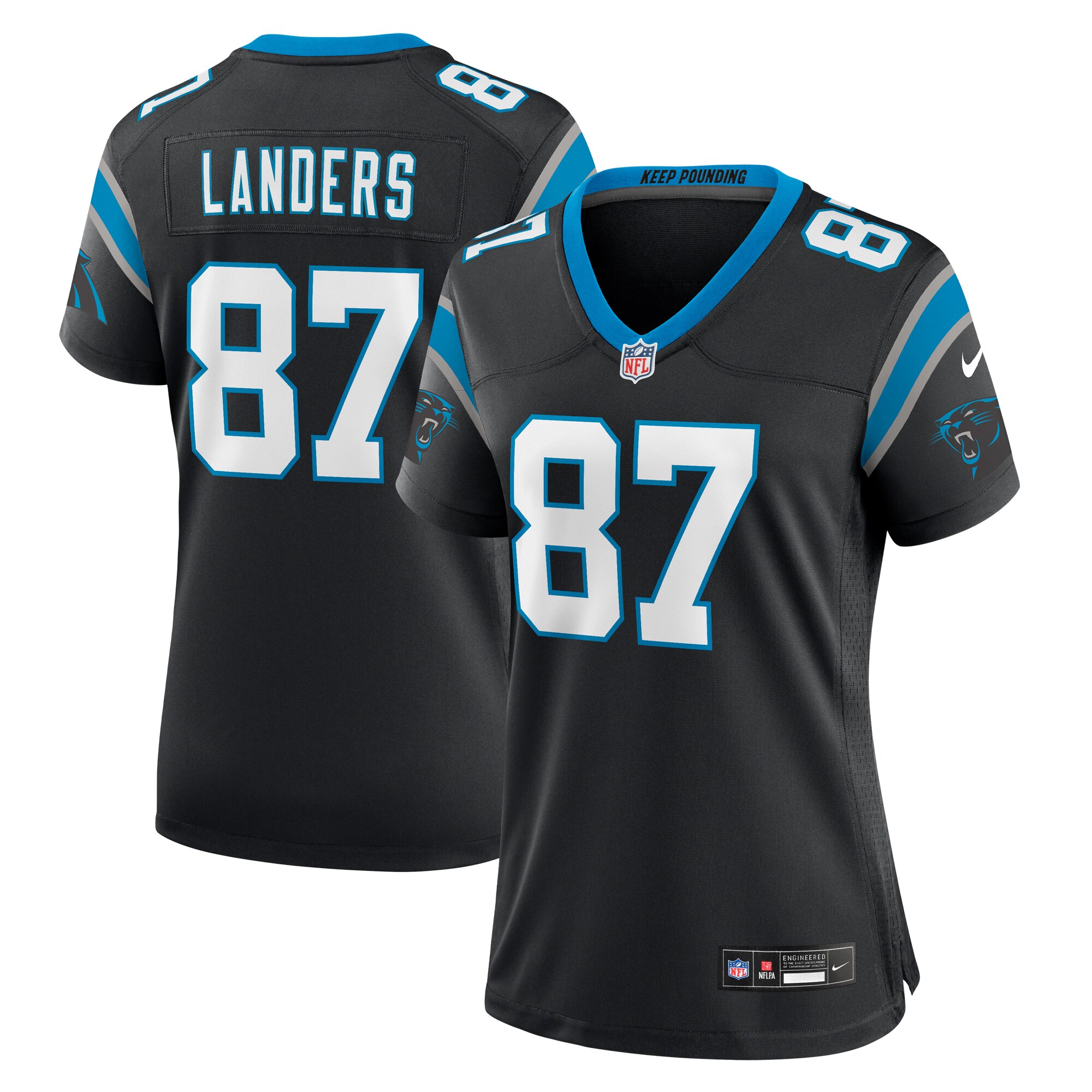 Matt Landers Carolina Panthers Women's Game Jersey – Black