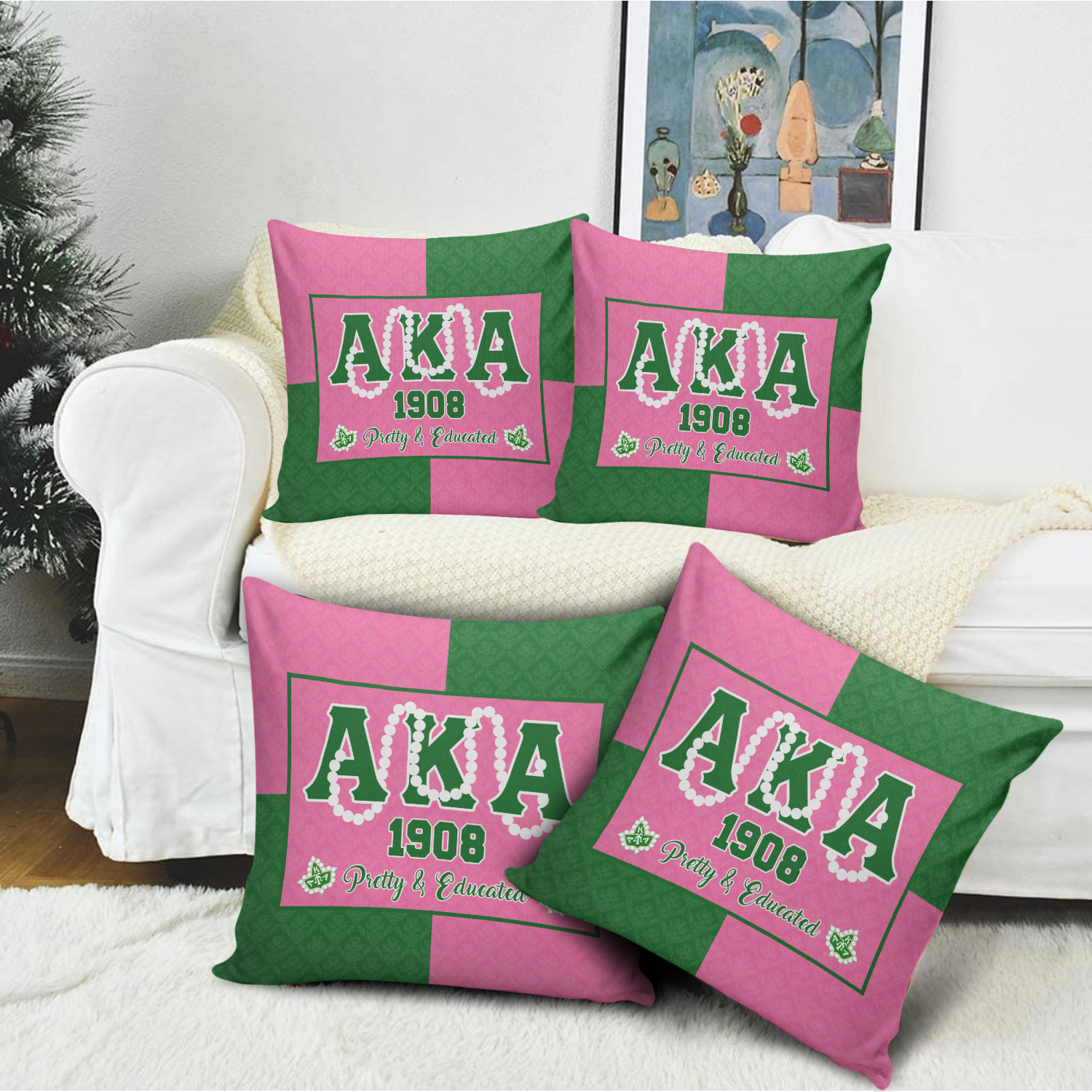 Alpha Kappa Alpha 1908 3D Pillow Case