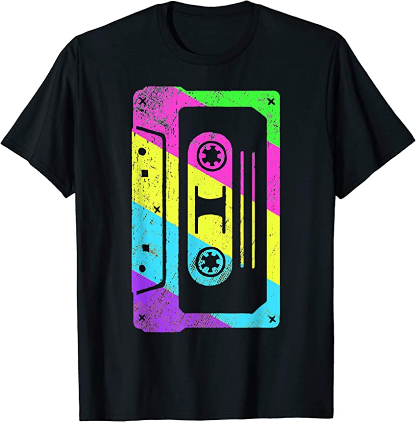 Cassette Tape Costume 80s 90s Vintage Retro T-Shirt